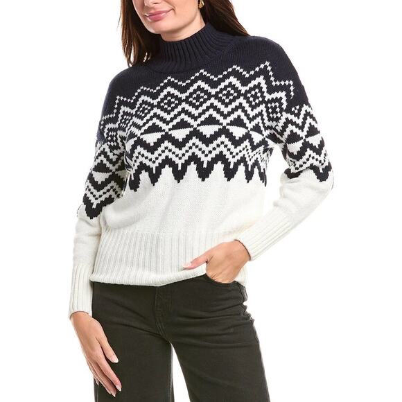 Barbour Sweaters - NWT Barbour Gwyn Fair Isle Cotton & Wool Blend Sweater in Cloud